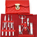 12pc Nail Art Manicure Set Nail Care Tool with Nailb Cutter Clippers Scissor Tweezers with Leather