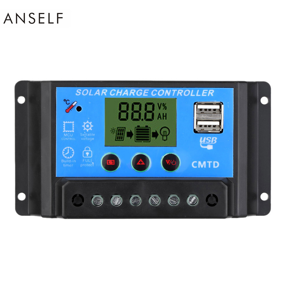 /24V LCD Solar Charge Controller with Auto Regulator Timer for Solar 