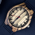 2016 festival Memorial Day gift Enmex natural stripe Bamboo wristwatch work of art handmade natural wood