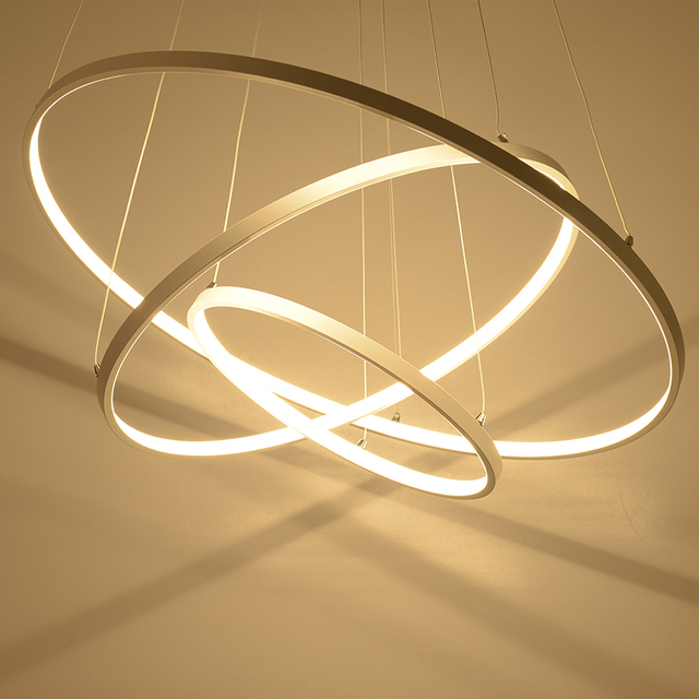 Modern led chandelier acrylic lights lamp for dinning room living ...