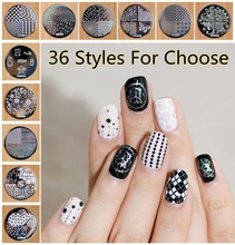 1 Piece Hive Flower Pattern etc hehe 1-36 Series Nail Art Image Plate Stamper Stamping, 36 Designs Manicure Template For Choose