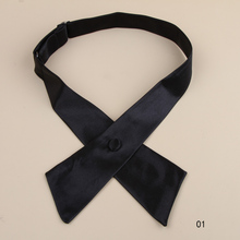 New Design Fashion Elegant Pure Color Unisex Cross Bow Ties For Men Drop Shipping Tie 024