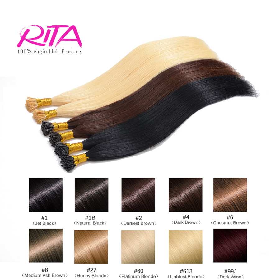 Image of Grade AAAAA Keratin Hair Extensions ON Capsules 16inch-26inch 0.5g/S 100% Real Human Hair Extensions Keratin Stick I tip