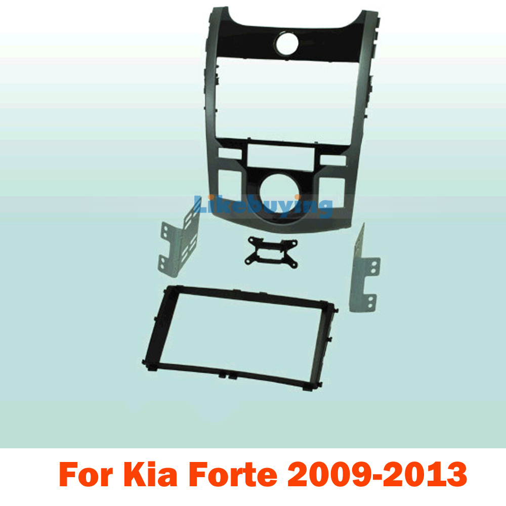 177*99.6mm 2 Din Car Frame Dash Kit / Car Fascias for Kia Forte 2009 2010 2011 2012 2013 Square Air Conditioning Hole