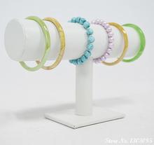 boxing day sale white leatherette bracelet chain watch T bar rack jewelry display organizer stand holder