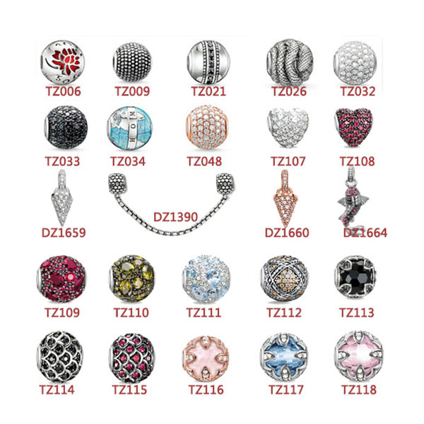 Image of Wholesale price top quality silver plated crystal beads fashion charms fit for pandora necklaces & bracelets European DIY beads