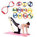 1Pcs Resistance 8 Type Muscle Chest Expander Rope Workout Fitness Exercise Yoga Tube Sports Pulling Exerciser