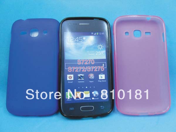 50pcs/lot Free Shipping New Soft Matte TPU Case Cover for Samsung Galaxy ACE 3 III S7270 S7272 S7275