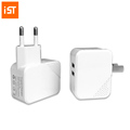IST EU USA Plug Dual Ports USB Portable Charger For iPhone 5 5S 6 6S 7