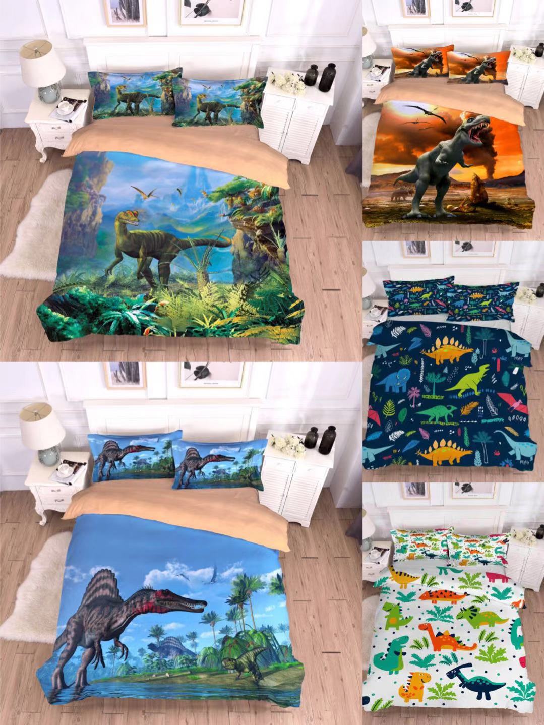 Bedding Set 3d Dinosaur Family Pattern Bedding Set Super Soft
