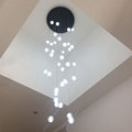 Modern LED crystal chandelier lights with 36 Meteor Shower Crystal ball Fixtures home Decor entry hallway