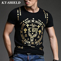 2016 new fashion men printing t shirt men tops short sleeve men slim t shirt luxury