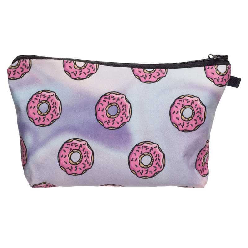 Holo donuts 3D Printing Zohra Fashion New women font b cosmetic b font bag Pencil bags