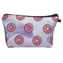 Holo donuts 3D Printing Zohra Fashion New women cosmetic bag Pencil bags makeup bag neceser para mujer trousse de maquillage