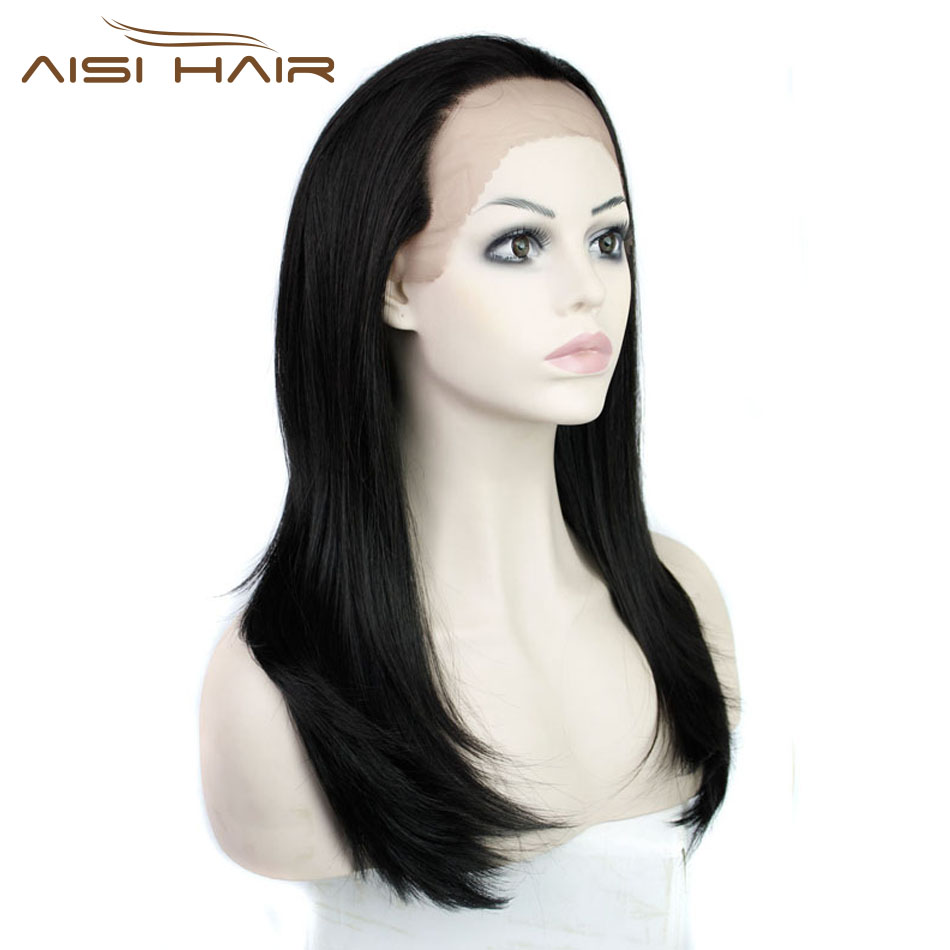 Image of 26" Glueless Synthetic Lace Front Wig Long Curly Black Hair Wigs Cheap African Ameican Wigs for Black Women Heat Resistant Fiber