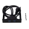 Floppy Disk USB 3 0 20 Pin 2 Ports Front Panel Bay Hub Bracket Cable