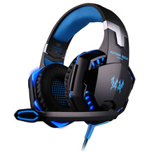 2016 Hotest EACH G2000 Over-ear Game Headset Earphone Headband Gaming Headphone with Mic Stereo Bass LED Light for PC Game Dota