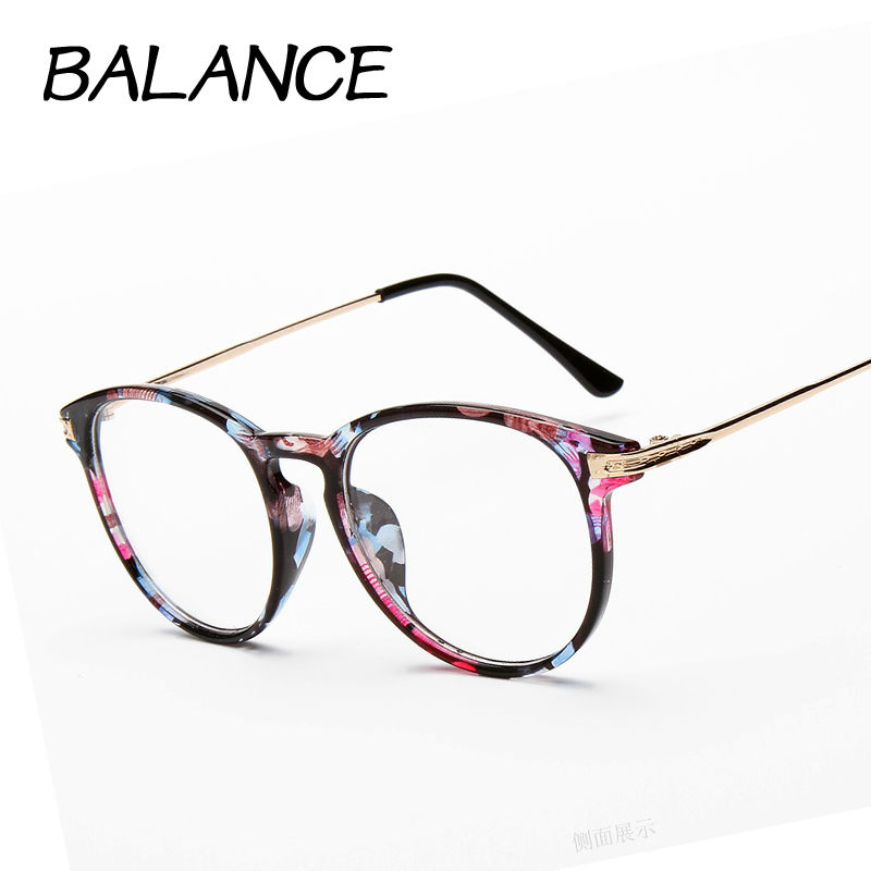 Image of BALANCE Reading glasses Retro Unisex Metal points womens eye glasses frame Brand optical UV Protection vintage female eyeglasses