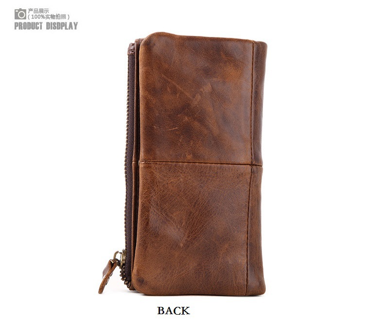 Hot Sales 2015 New Brand Men's Casual Long Wallet Genniune Leather