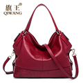 QIWANG 2016 Large Leather Women Bags Luxury Brand Genuine Leather Bags High Quality Crocodile Pebble Cow