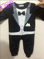 Baby Boys clothes 2015 baby Gentleman modelling Bodysuits infant long sleeve climb clothes kids Bodysuit Halloween