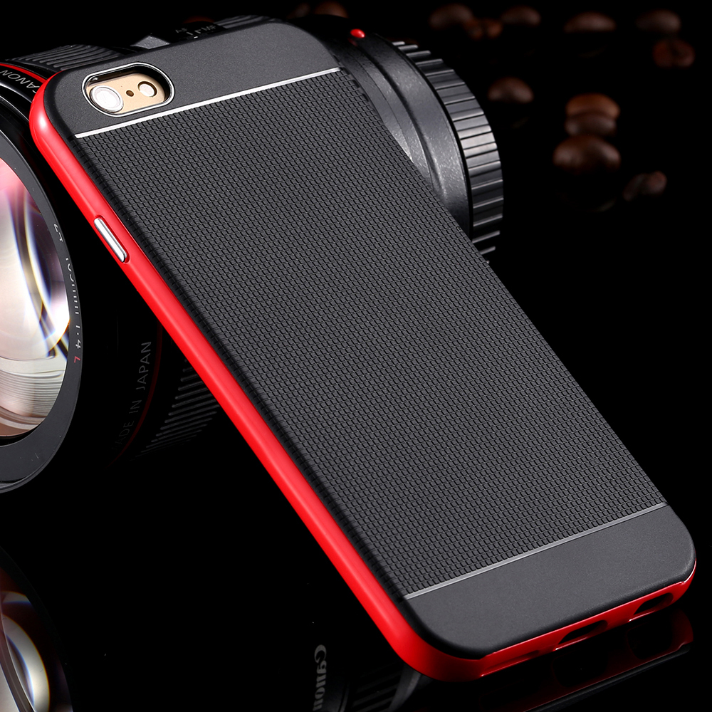 i6 6S Korean Ultra Slim Hybrid TPU PC Case For iPhone 6 4 7 6S Black