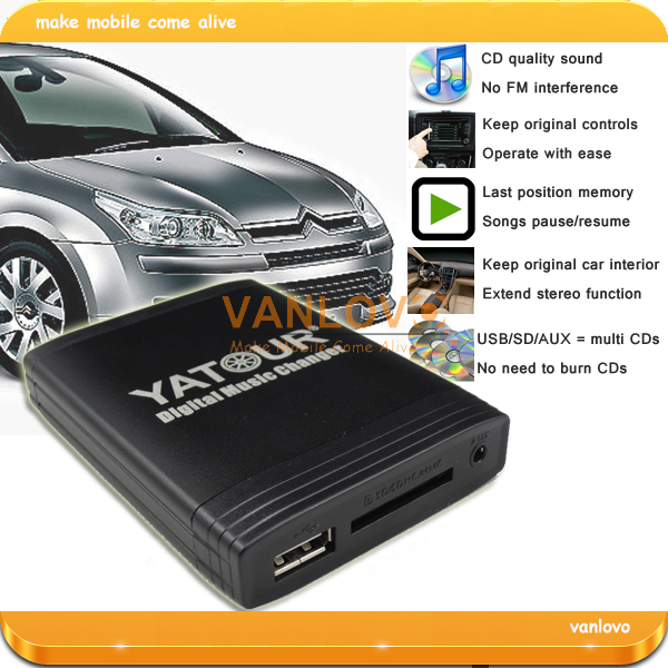Купить yatour цифровой музыки смены aux вход sd usb mp3 адаптер для ...