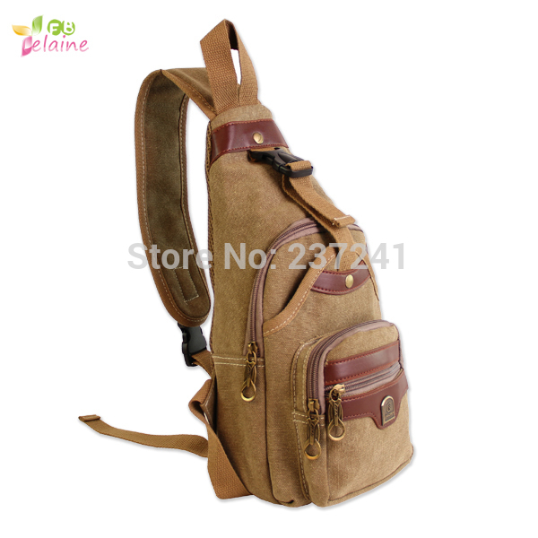 2014 hot! Men\'s Messenger Bag canvas and Leather C...