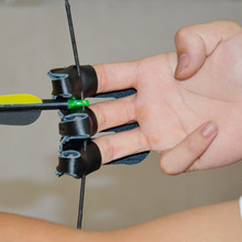 The traditional outdoor archery bow recurve New Black Genuine Leather products three finger finger