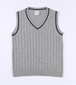 Retail College Wind 5 12T Kids Knitted Vest Solid V neck Sleeveless Autumn Spring Waistcoat For