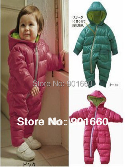 Зима малыш расти боди ползунки Onesie наряд Snowsuit 2 цветов