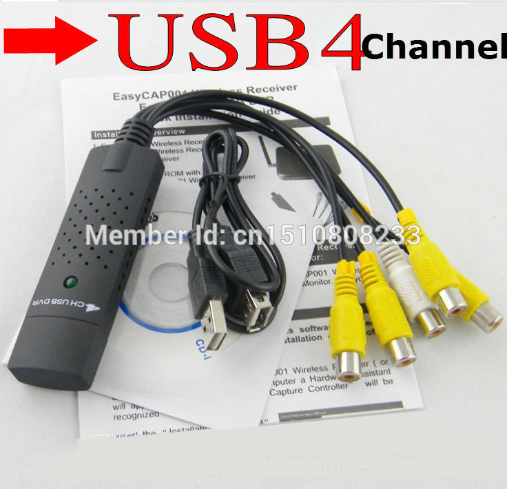 easycap usb 2 0 4 channel dvr tv capture card capturadora easycap usb 2 0 4 channel dvr tv capture card capturadora