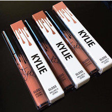 1PCs New 14 Colors Choice 2016 Kylie Jenner Lipstick Kit Lipstick Matte Liquid Lip Liner Gloss A0317