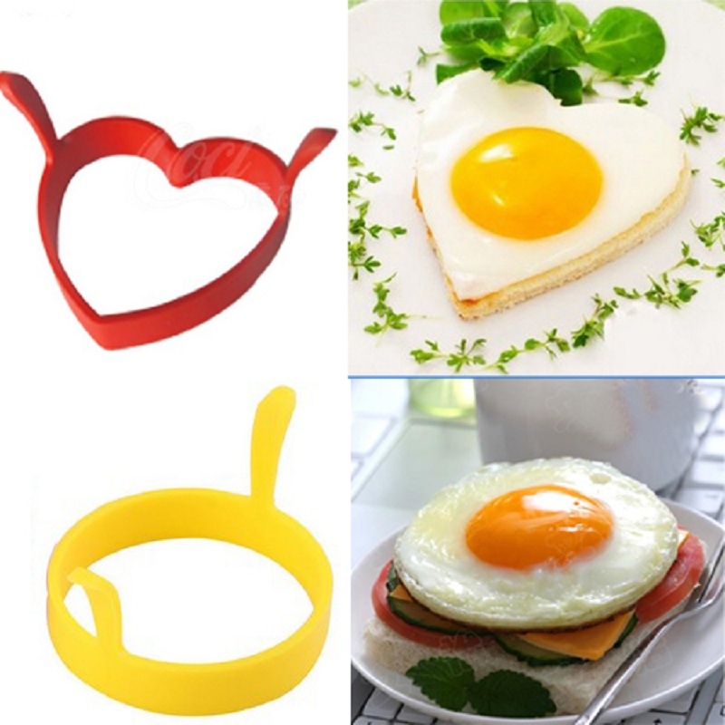 Image of New Year Hot Creative Round Heart Kitchen Silicone Egg Frier Fried Pancake Ring Mould Tool Free Shipping