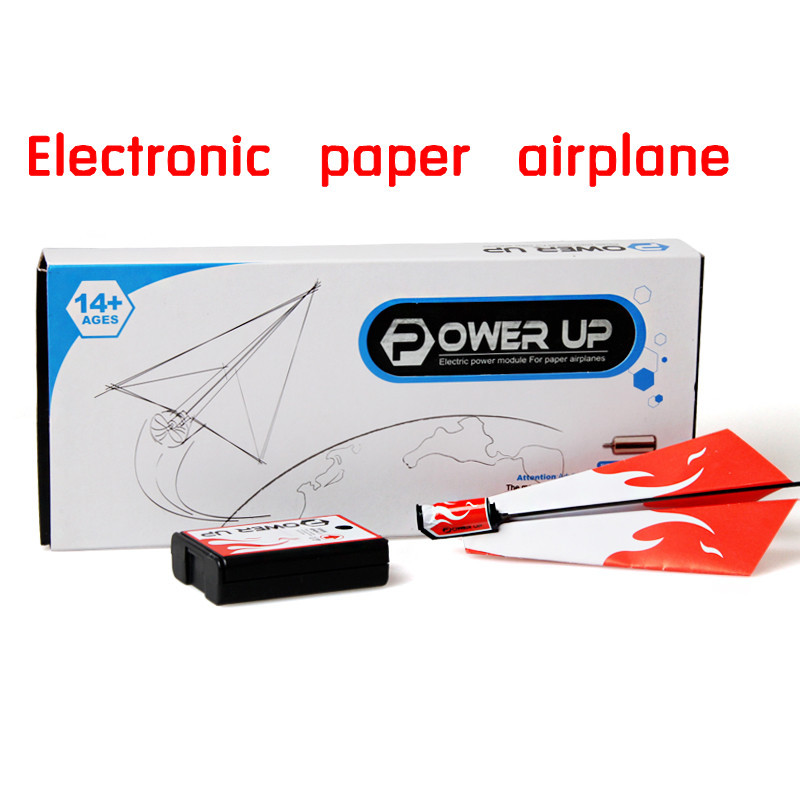 Electronic paper plane paper model aircraft power rechargeable assembling origami aircraft DIY