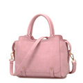 Retro Trendy Women Nubuck Leather Handbag Shoulder Bag Ladies All match Vintage Splicing Crossbody Shoulder Bag