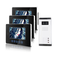 Brand New Apartment Intercom Entry 3 Monitor Wired 7 Color Touchkey Video Door Phone intercom System