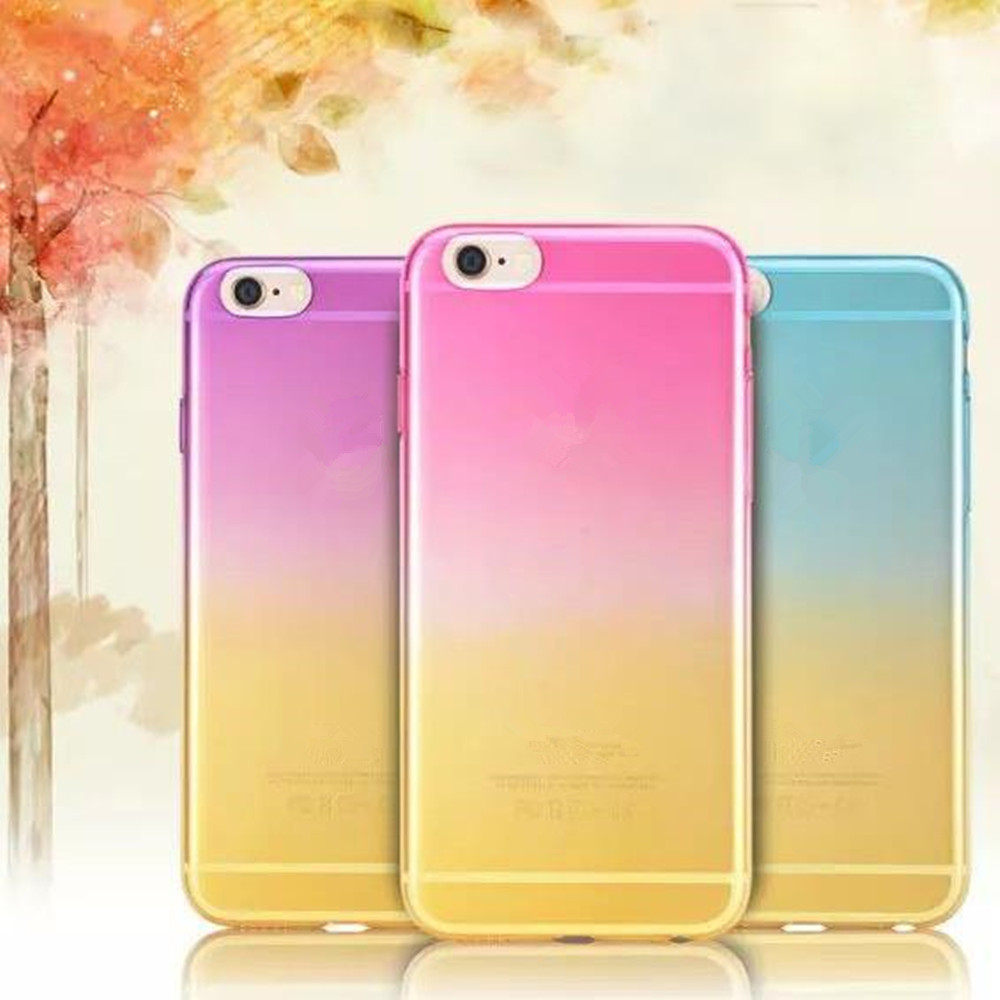 Image of 6.6s TPU Clear Case Ultra Thin Flexible Soft Cover For Iphone 6/6S 4.7inch Transparent and Colorful Back Phone Case Rubber Cover