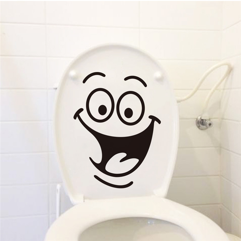 Image of big mouth toilet stickers wall decorations 342. diy vinyl adesivos de paredes home decal mual art waterproof posters paper 7.0