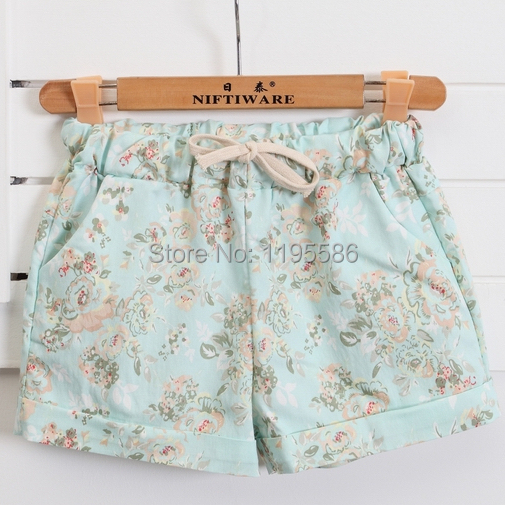Image of Free Shipping Women Fashion Floral Elastic Waist Drawstring Cotton Shorts For Female Short Pants Woman Casual Plus Size Shorts