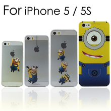 2015 New Fashion Phone Cases for iPhone 5 5s back hard cover with Minions series protective