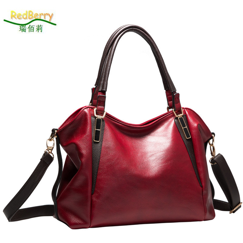 Hot Genuine Leather Bag Bolsas Femininas 2015 New Women Handbag Casual Shoulder Bags Vintage Women M