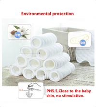 Reusable baby Diapers Cloth Diaper Inserts 1 piece 3 Layer Insert 100 Cotton Washable Baby Care