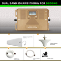 Smart LCD DUAL BAND 2G 3G 4G Cell phone signal Booster 850 AWS1700 2100mhz mobile signal