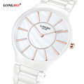 LONGBO Brand Luxury Lovers Ceramic Watch 2016 Fashion Casual Women Dress Quartz Watch Men Waterproof Wristwatch