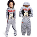 2017 Boys leisure suit Autumn clothing new cartoon long sleeved t shirt pants 2pcs set Leisure