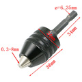 2017 New 1Pcs Universal 0 3 8mm 1 4 Inch 6 35mm Hex Shank Keyless Drill