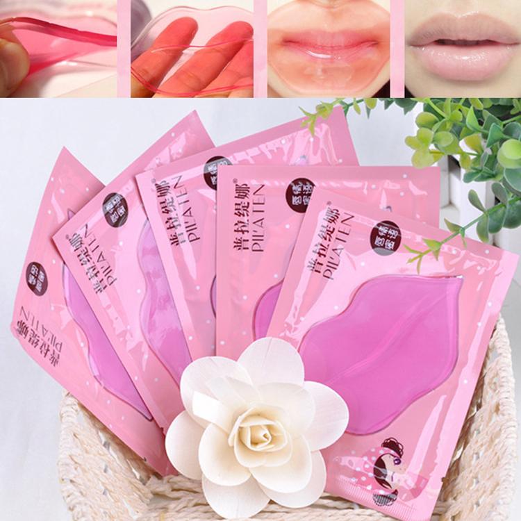 Image of Lip Plumper Crystal Collagen Lip Mask Pads Moisture Essence Anti Ageing Wrinkle Patch Pad Gel Full Lips Lip Enhancer HB-0138