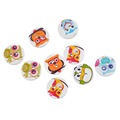 Sewing Accessories Round Multicolor Owl 2 Holes Wooden Buttons White 15mm 50PCs