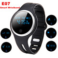 Black white E07 Waterproof IP67 Smart Wristband Bluetooth 4 0GPS Tracks Monitor Smart Bracelets smart watch